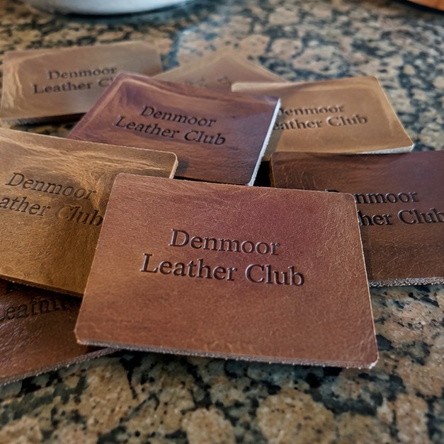 Custom leather patches — customer photo