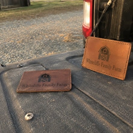 Custom leather patches for small business