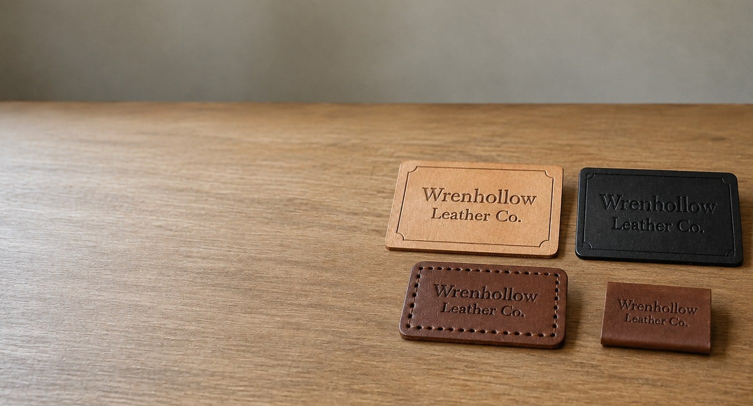Custom printed leather patches with logo