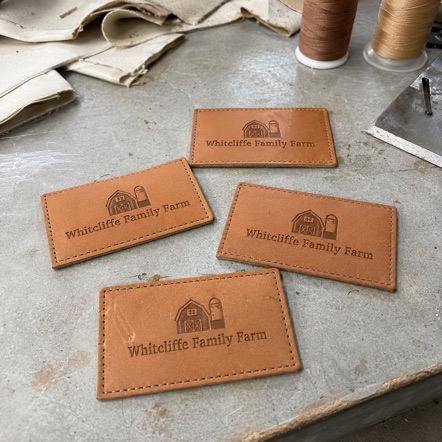 Customized leather patches for apparel brands