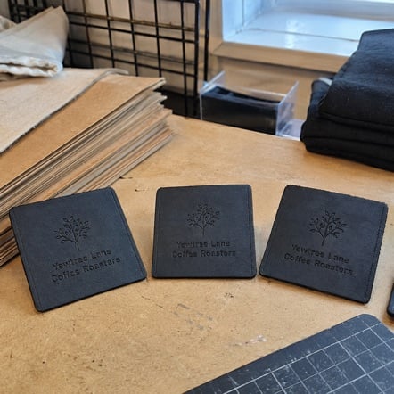 Customized leather patches for merch and promotional