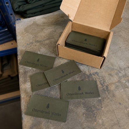 Customized leather patches for workwear and uniforms