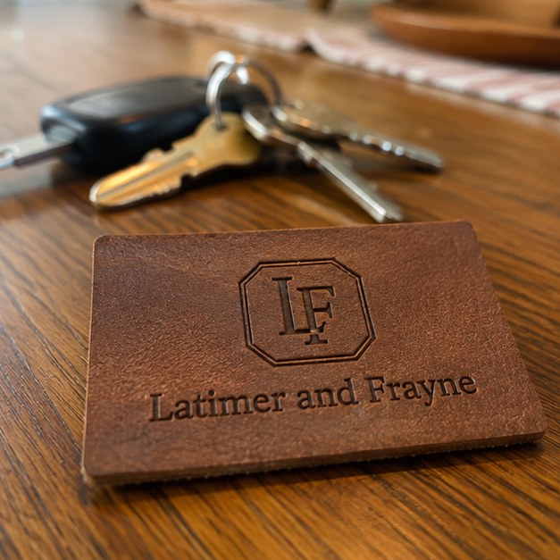 Personalized leather patches — customer photo